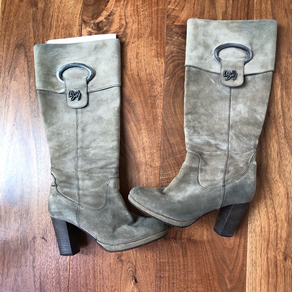 Miss Sixty Taupe Grey Suede Boots euro 39 or 8.5